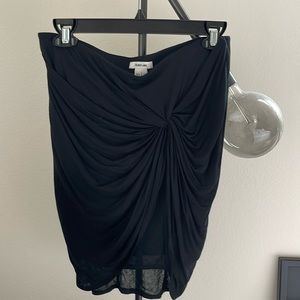Helmut lang black twist skirt
